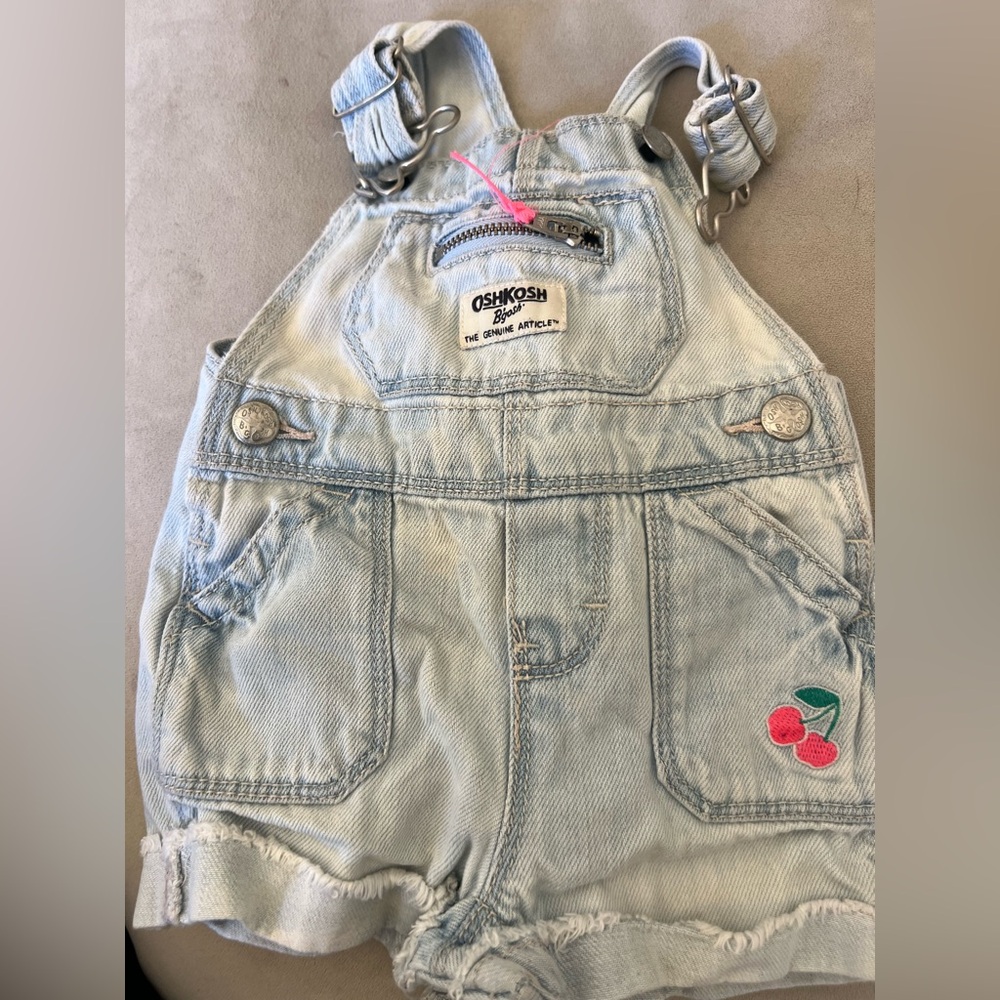 Light Blue Denim Jacket with Cherry Embroidery